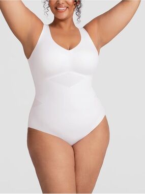 Honeylove White Sculpting Seamless Bodysuit NWOT 3X